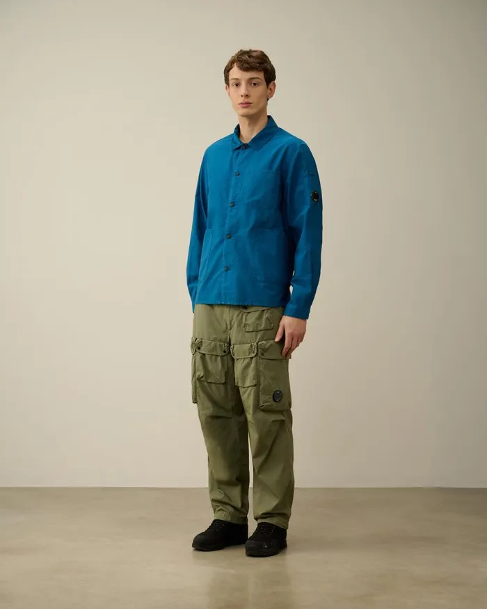 Man Ottoman Workwear Shirt Ink Blue CP Company Shirt