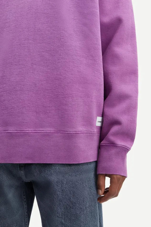 Man Pigment Crew Neck 14485 Sunset Purple Samse Samse Sweatshirts and Hoodies