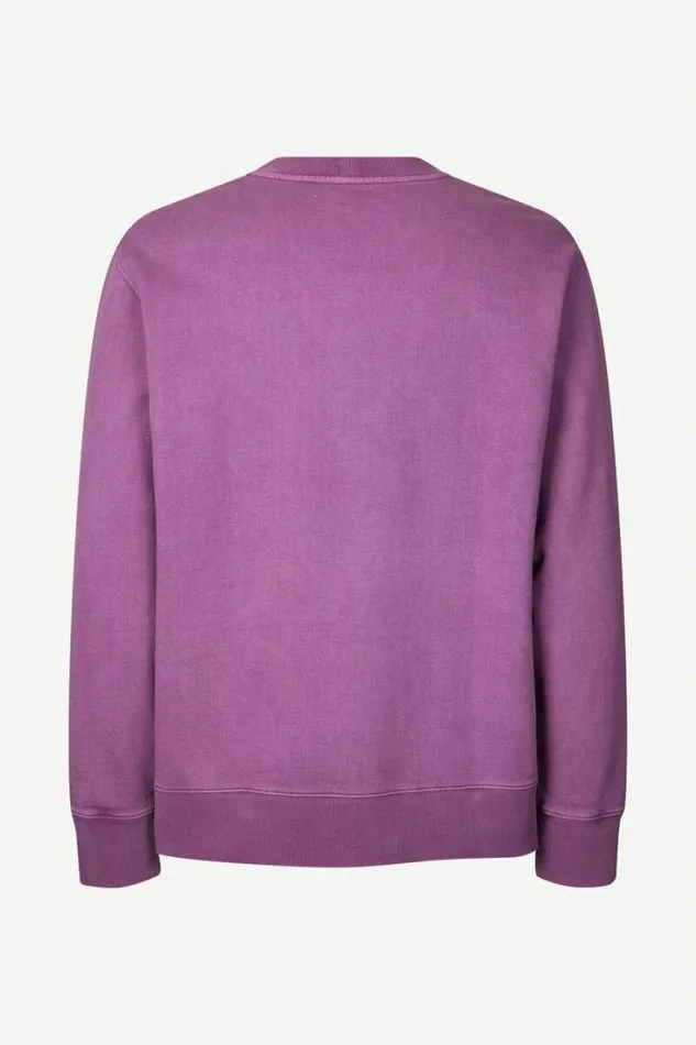 Man Pigment Crew Neck 14485 Sunset Purple Samse Samse Sweatshirts and Hoodies