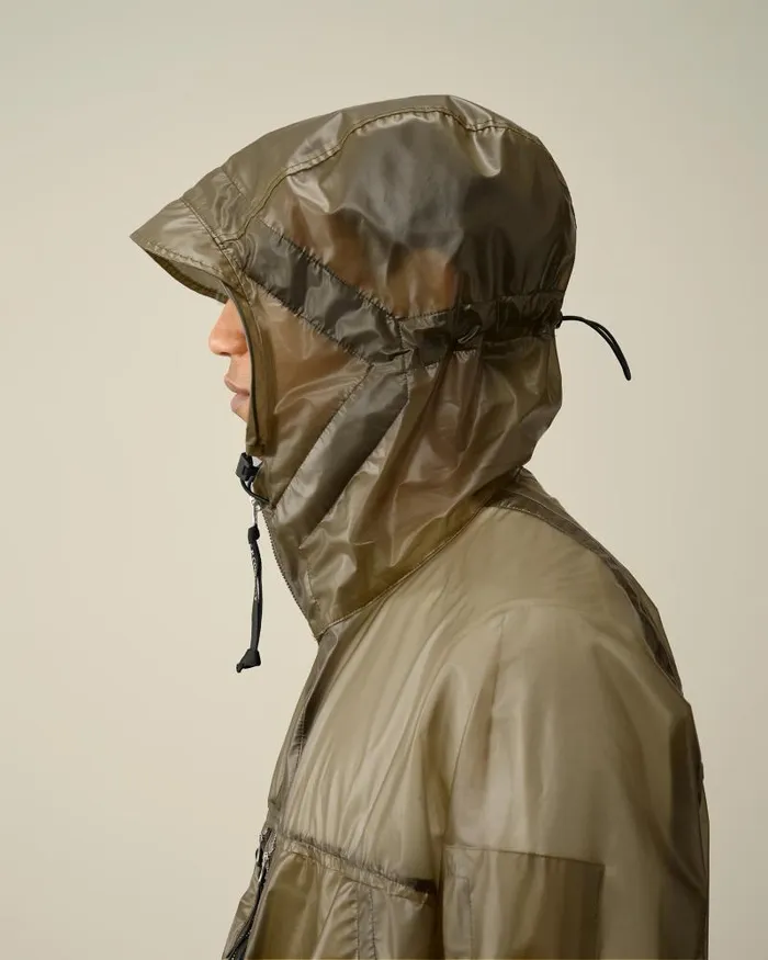 Man PiUM Hooded Jacket Ivy Green CP Company Jacket and Coats