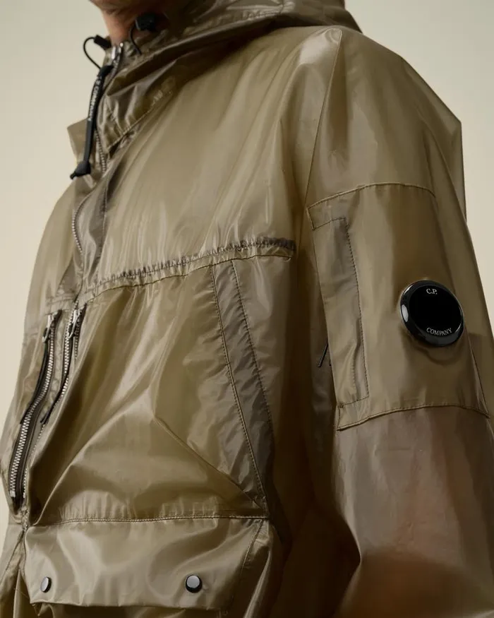 Man PiUM Hooded Jacket Ivy Green CP Company Jacket and Coats