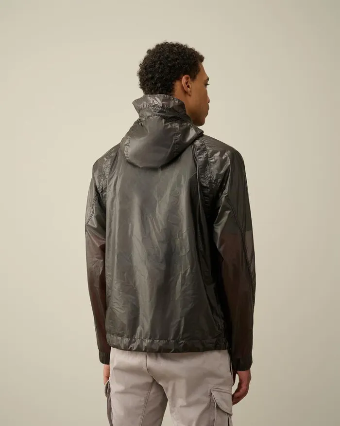 Man PiUM Hooded Jacket Raven Grey 8211 Black CP Company Jacket and Coats