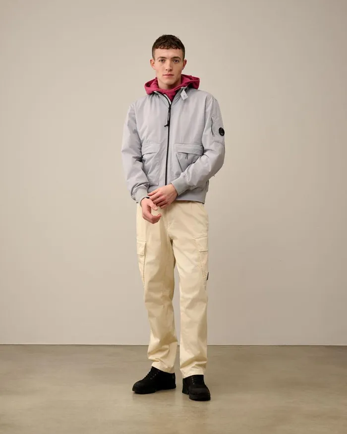 Man ProTek Bomber Jacket Drizzle Grey CP Company Jacket and Coats