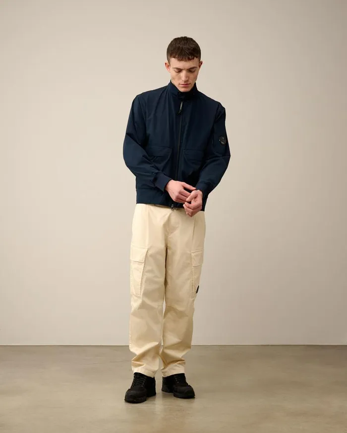 Man ProTek Bomber Jacket Total Eclipse 8211 Blue CP Company Jacket and Coats