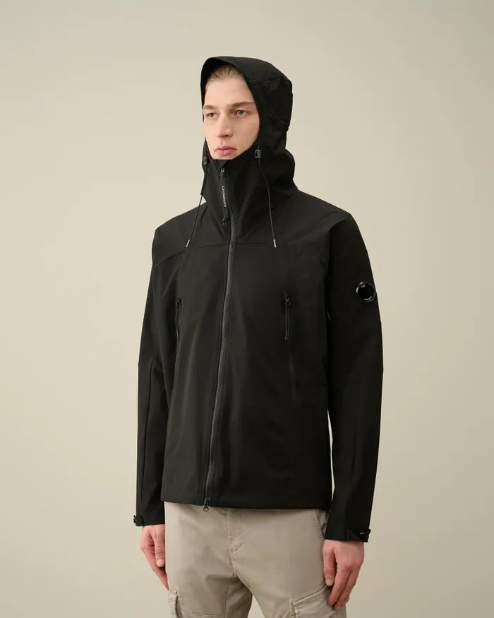 Man ProTek Hooded Jacket Black CP Company Jacket and Coats
