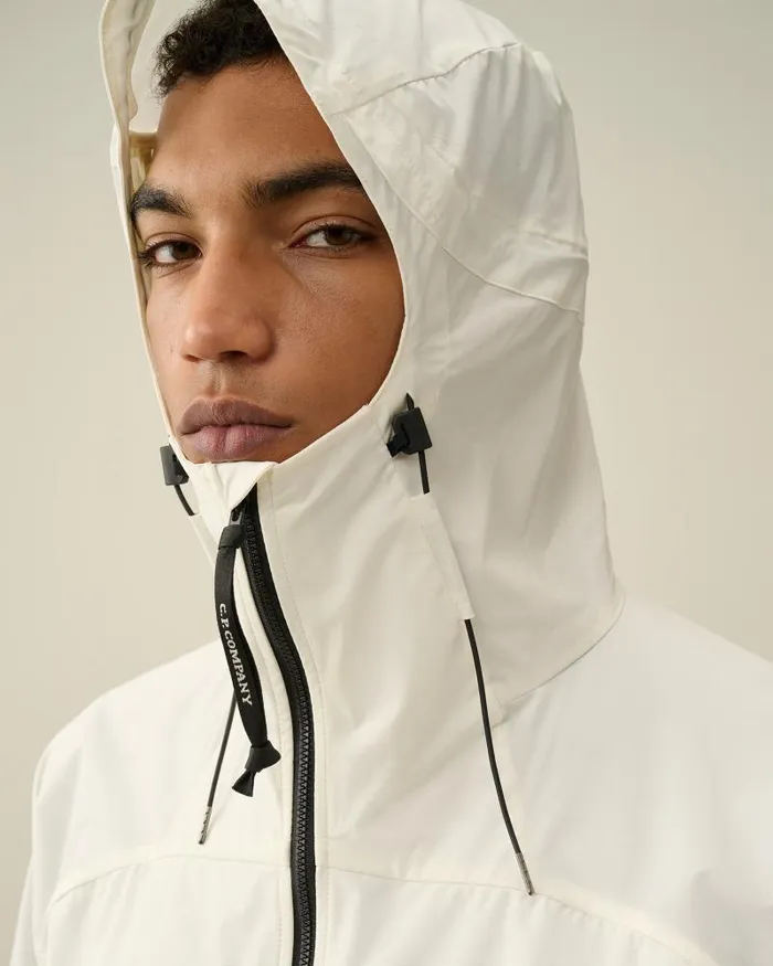 Man ProTek Hooded Jacket Gauze White CP Company Jacket and Coats