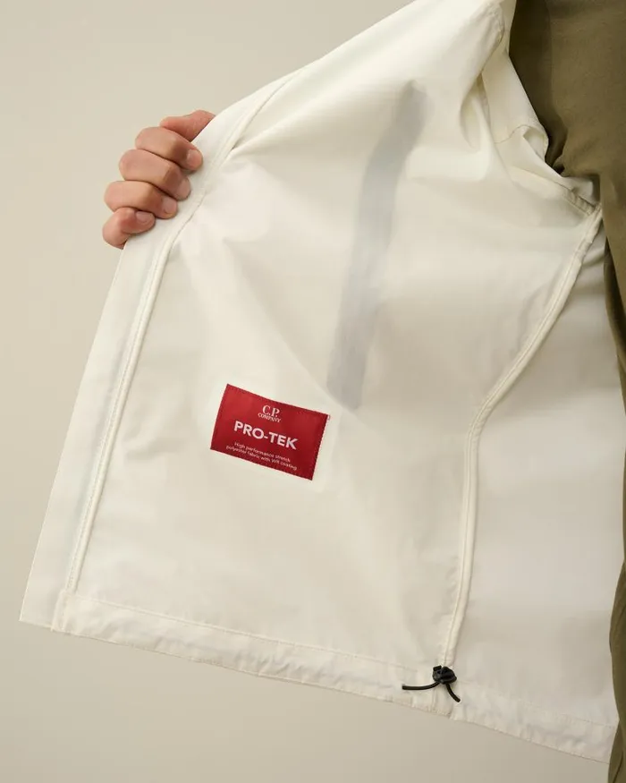 Man ProTek Hooded Jacket Gauze White CP Company Jacket and Coats