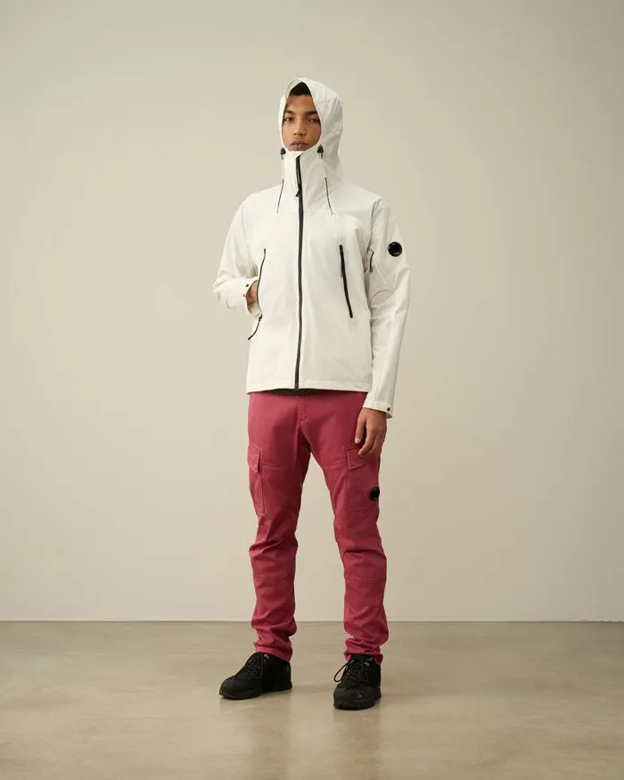 Man ProTek Hooded Jacket Gauze White CP Company Jacket and Coats