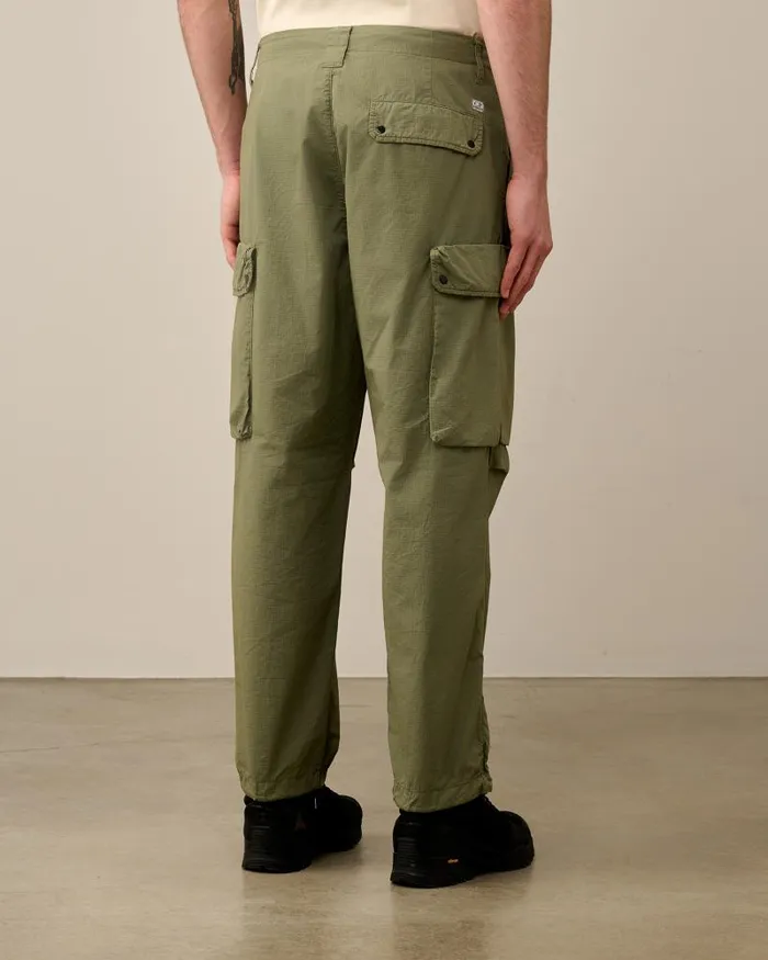 Man RipStop Loose Utility Cargo Pants Agave Green CP Company Trousers