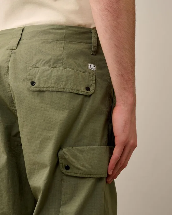 Man RipStop Loose Utility Cargo Pants Agave Green CP Company Trousers
