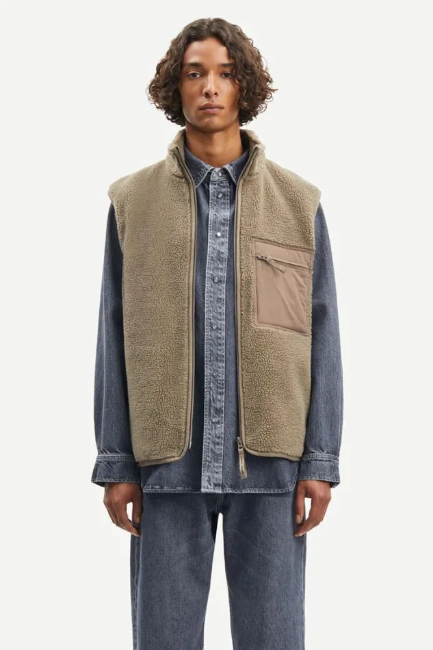 Man Rune New Zip Vest 11705 Fallen Rock Samse Samse Jackets and Coats