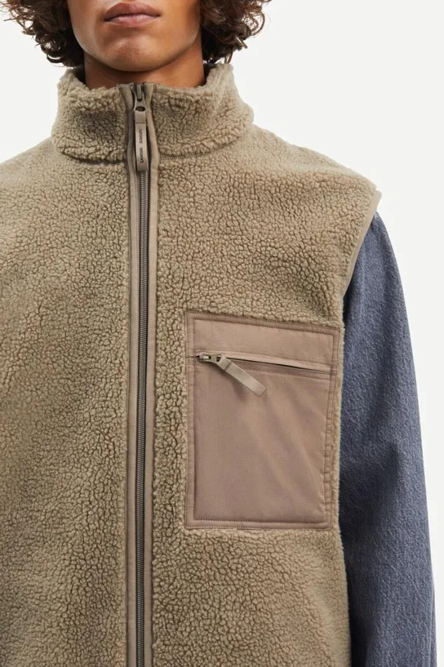 Man Rune New Zip Vest 11705 Fallen Rock Samse Samse Jackets and Coats