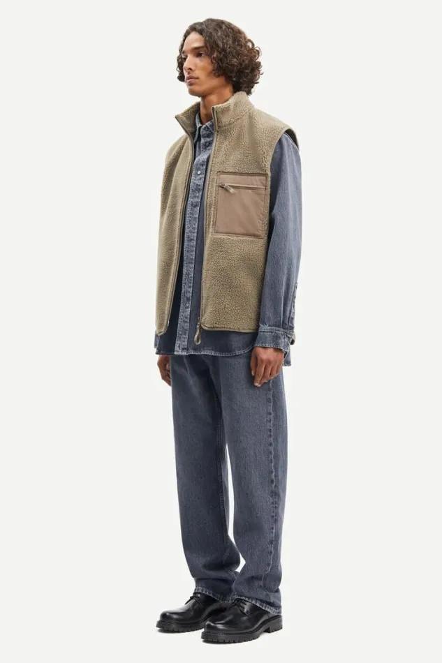 Man Rune New Zip Vest 11705 Fallen Rock Samse Samse Jackets and Coats