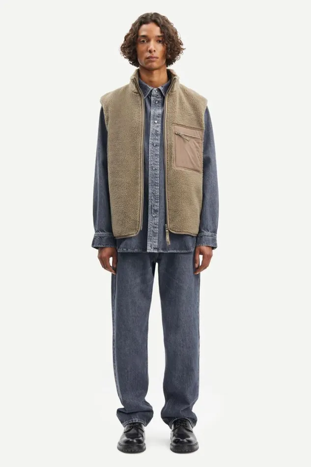 Man Rune New Zip Vest 11705 Fallen Rock Samse Samse Jackets and Coats