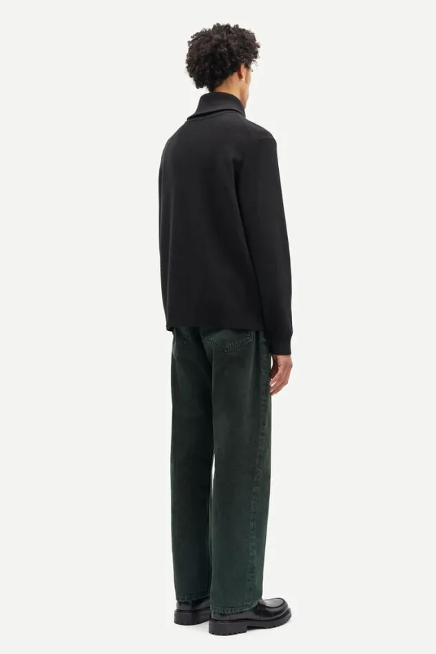 Man Ryder Half Zip 10490 Black Samse Samse Knitwear