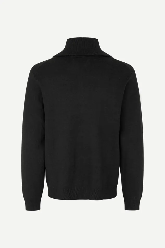 Man Ryder Half Zip 10490 Black Samse Samse Knitwear