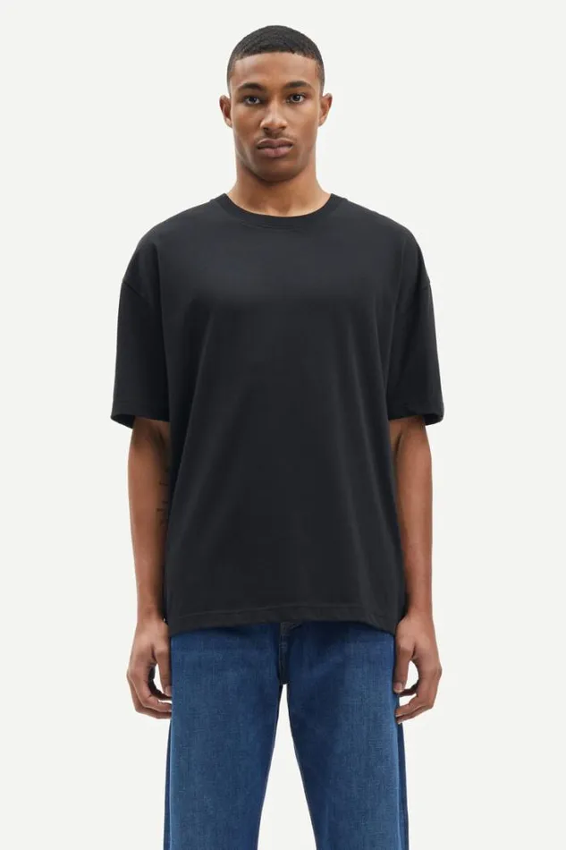 Man Sahudson Tshirt 15097 Black Samse Samse Tshirts and Polos