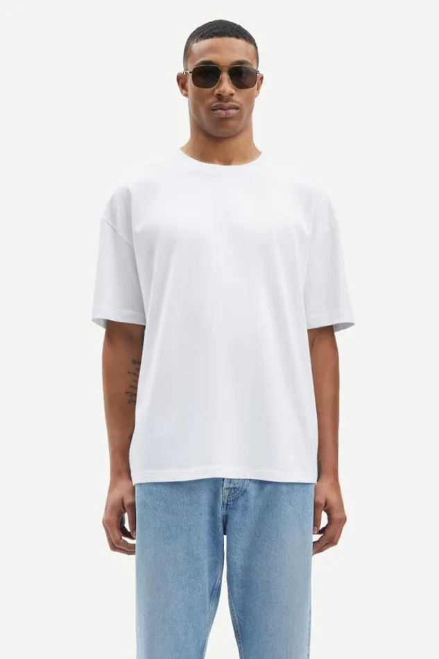 Man Sahudson Tshirt 15097 White Samse Samse Tshirts and Polos