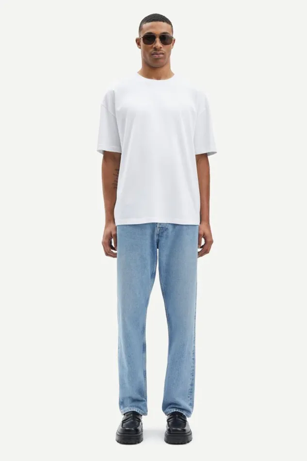 Man Sahudson Tshirt 15097 White Samse Samse Tshirts and Polos