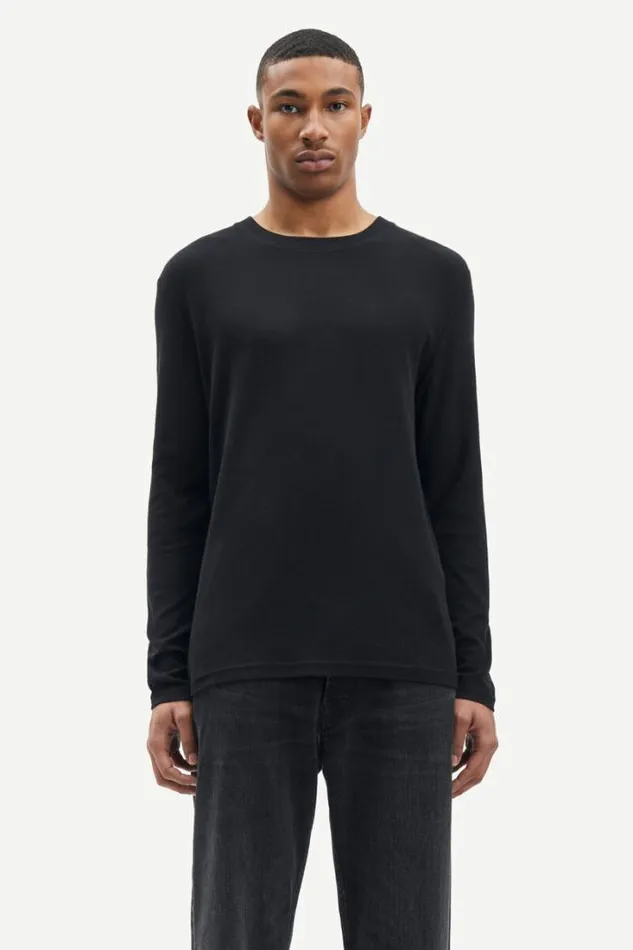 Man Sajaxon Tshirt LS 15093 Black Samse Samse Tshirts and Polos