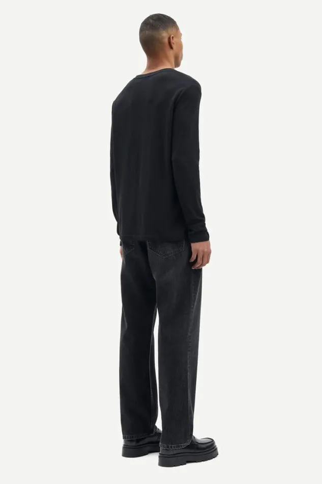 Man Sajaxon Tshirt LS 15093 Black Samse Samse Tshirts and Polos