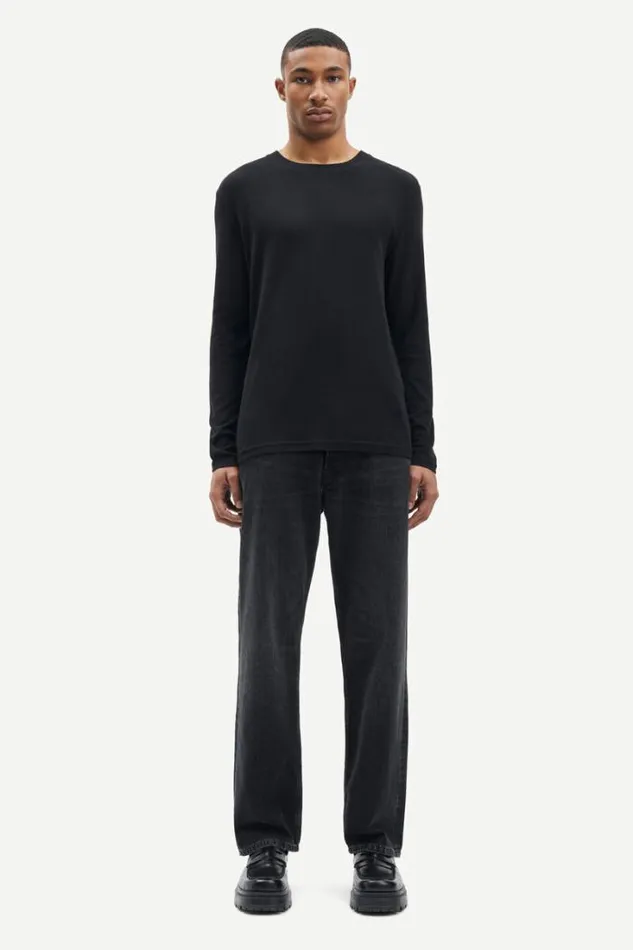 Man Sajaxon Tshirt LS 15093 Black Samse Samse Tshirts and Polos
