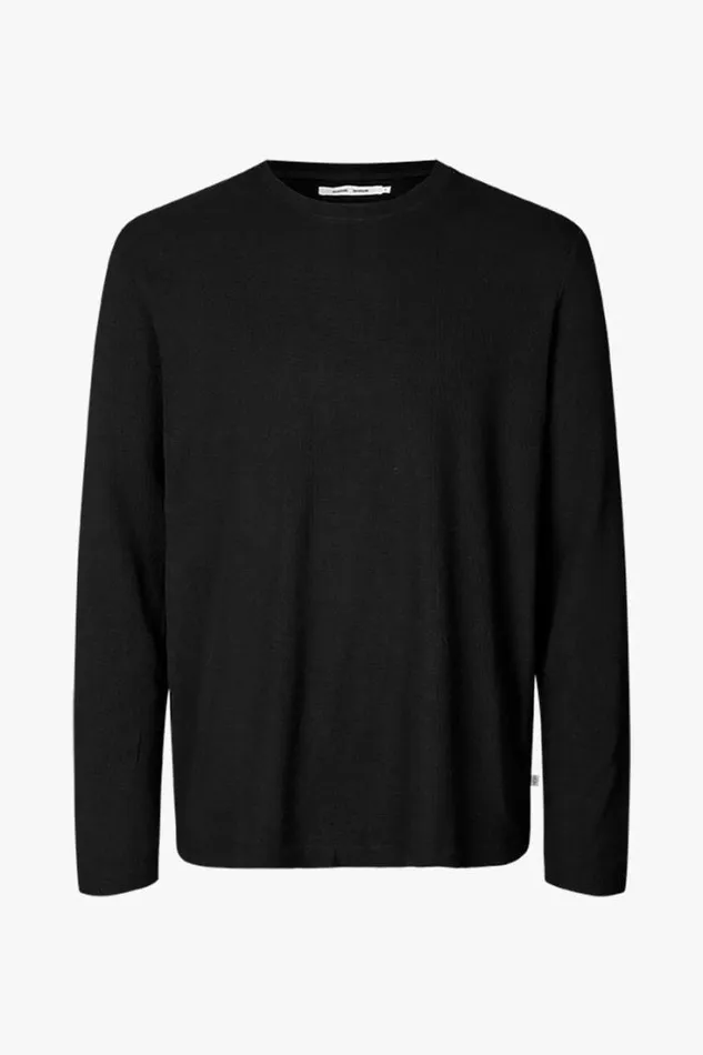 Man Sajaxon Tshirt LS 15093 Black Samse Samse Tshirts and Polos