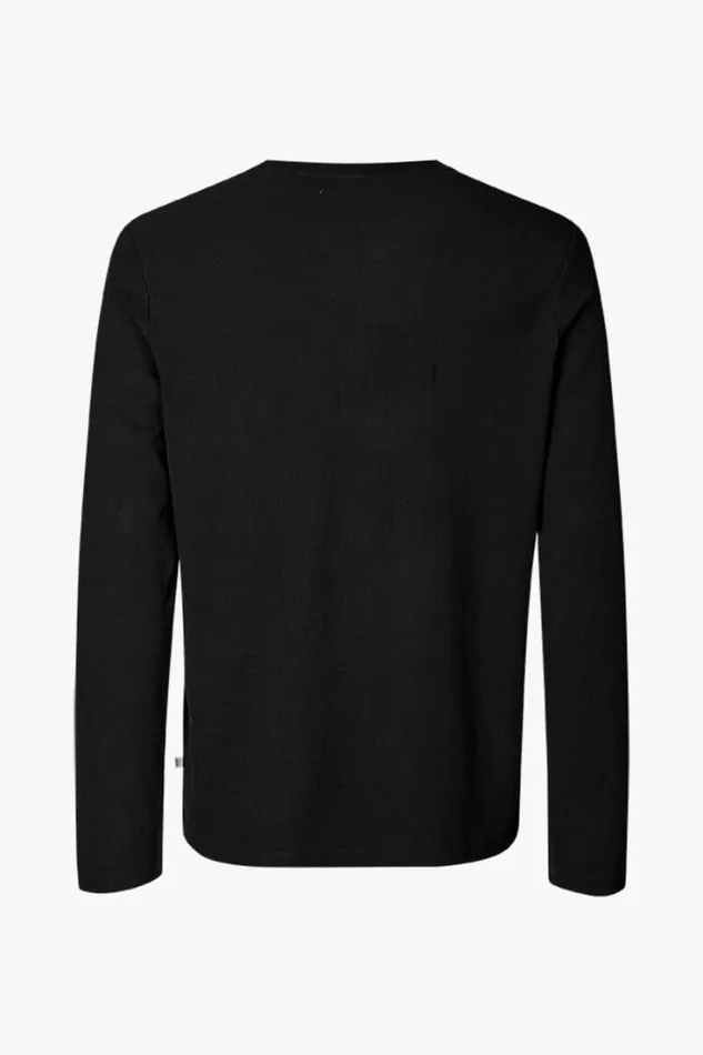 Man Sajaxon Tshirt LS 15093 Black Samse Samse Tshirts and Polos