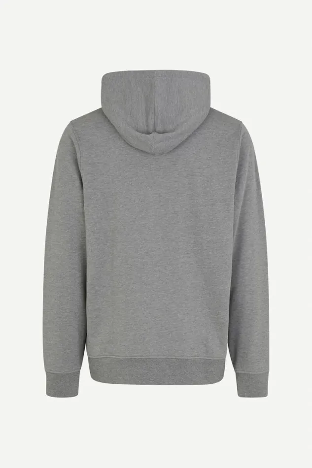 Man Saleonardo Hoodie 15094 Grey Mel Samse Samse Sweatshirts and Hoodies