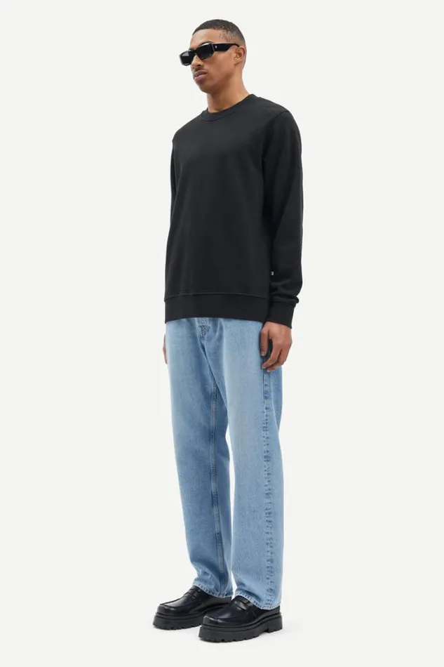 Man Saleonardo Sweatshirt 15094 Black Samse Samse Sweatshirts and Hoodies