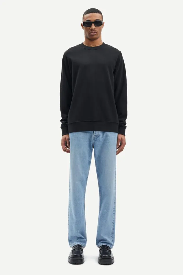 Man Saleonardo Sweatshirt 15094 Black Samse Samse Sweatshirts and Hoodies