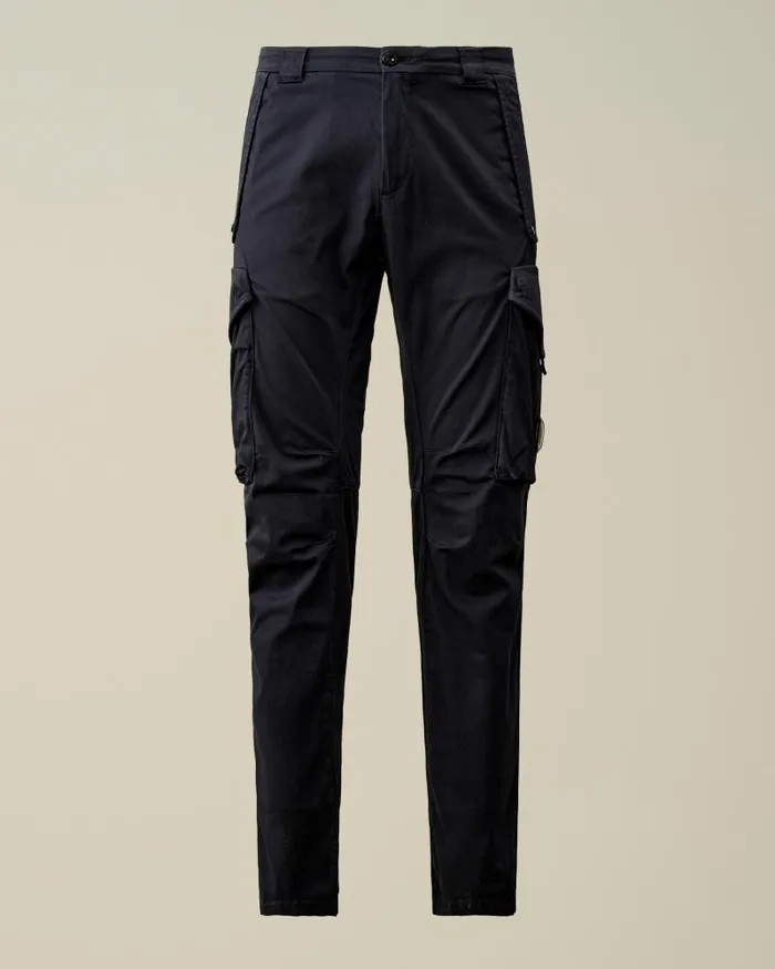 Man Stretch Sateen Ergonomic Lens Utility Pants Total Eclipse 8211 Blue CP Company Trousers Man Stretch Sateen Ergonomic Lens Utility Pants Total Eclipse 8211 Blue CP Company Trousers