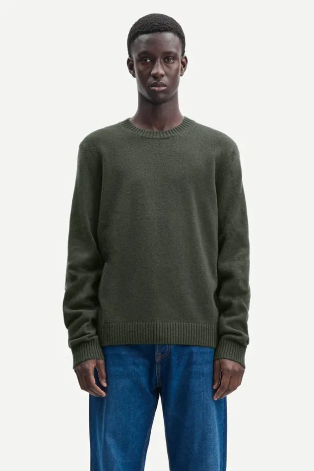 Man Sylli Crew Neck 132 Climbing Ivy Samse Samse Knitwear