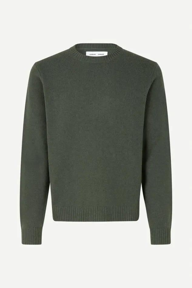Man Sylli Crew Neck 132 Climbing Ivy Samse Samse Knitwear