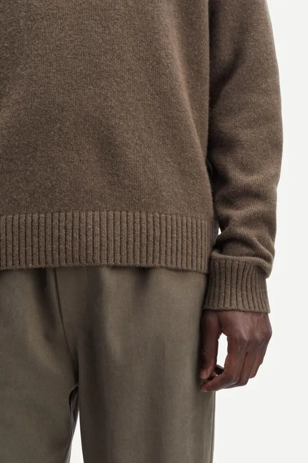 Man Sylli Crew Neck 132 Crocodile Samse Samse Knitwear