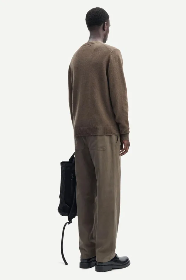 Man Sylli Crew Neck 132 Crocodile Samse Samse Knitwear