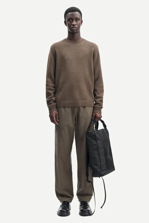 Man Sylli Crew Neck 132 Crocodile Samse Samse Knitwear