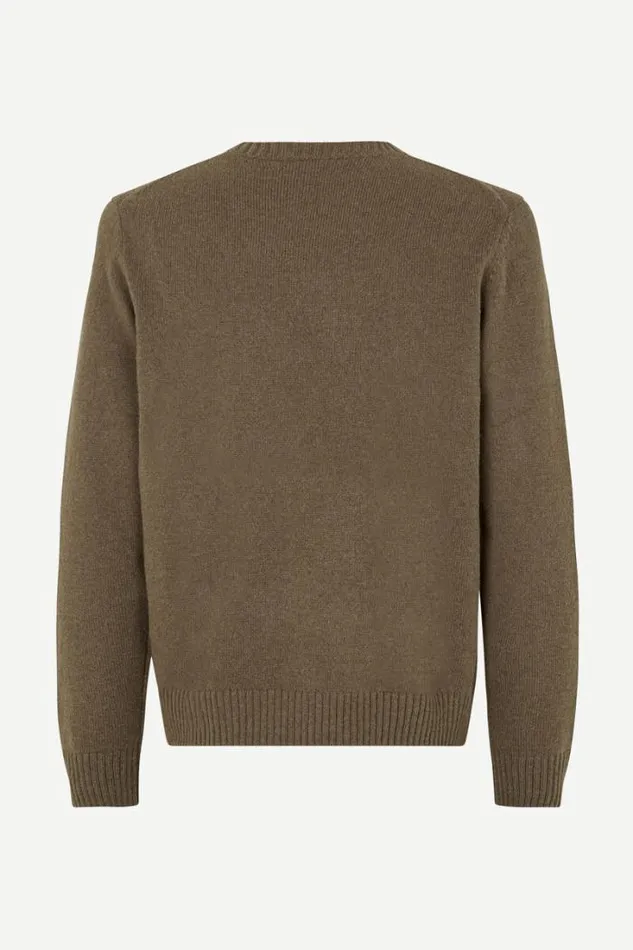 Man Sylli Crew Neck 132 Crocodile Samse Samse Knitwear