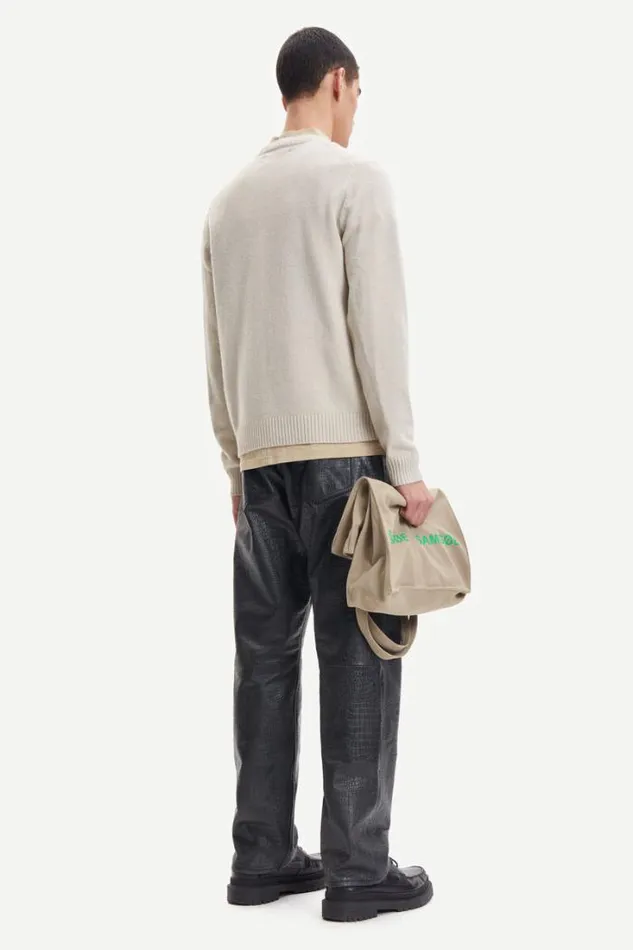 Man Sylli Crew Neck 132 Oatmeal Samse Samse Knitwear