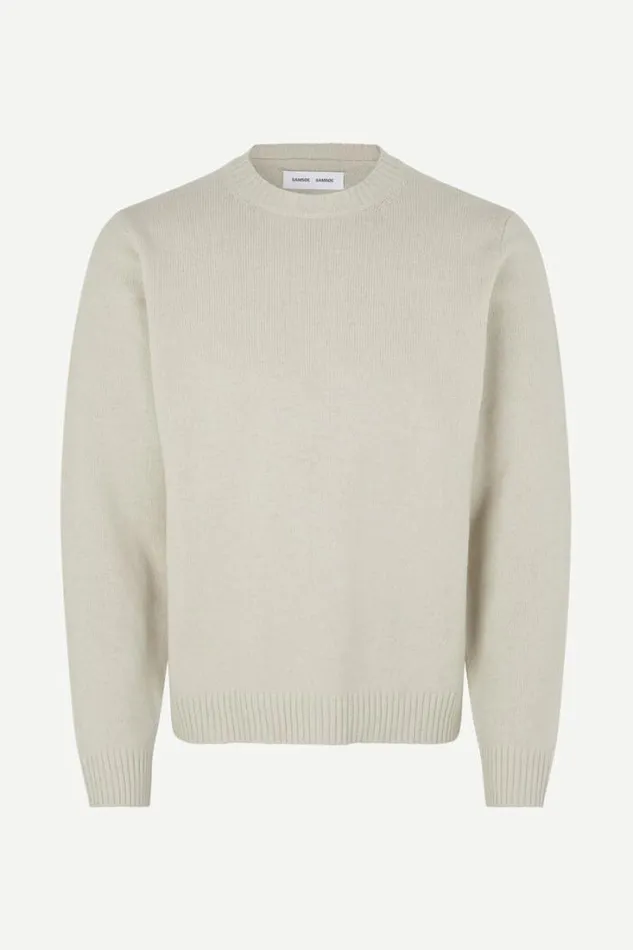 Man Sylli Crew Neck 132 Oatmeal Samse Samse Knitwear