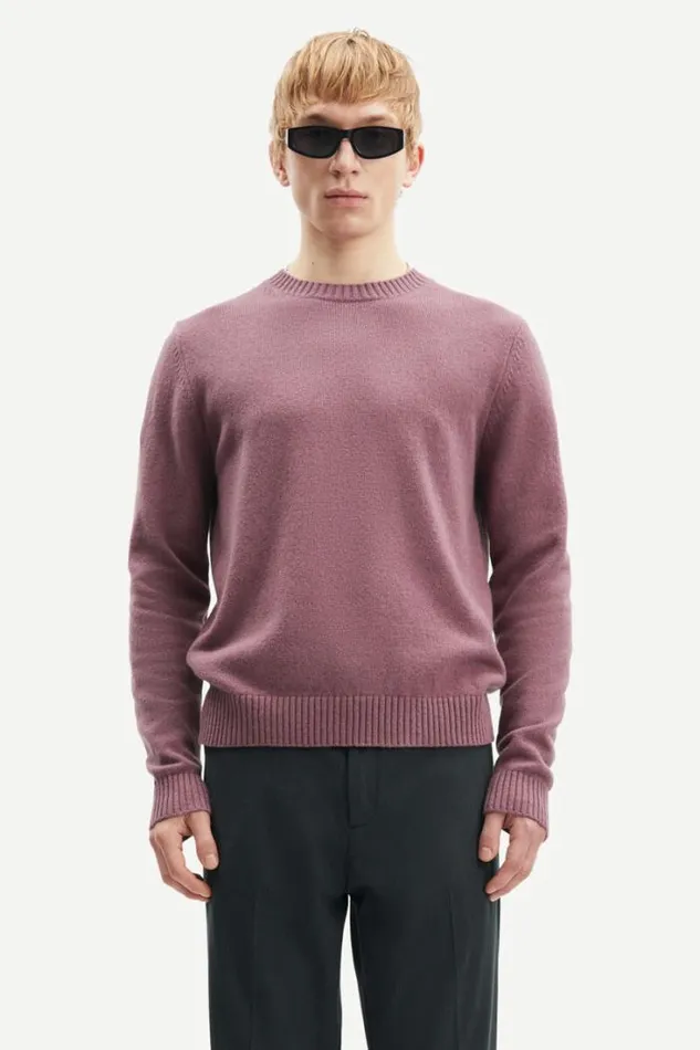 Man Sylli Crew Neck 132 Tulipwood Samse Samse Knitwear