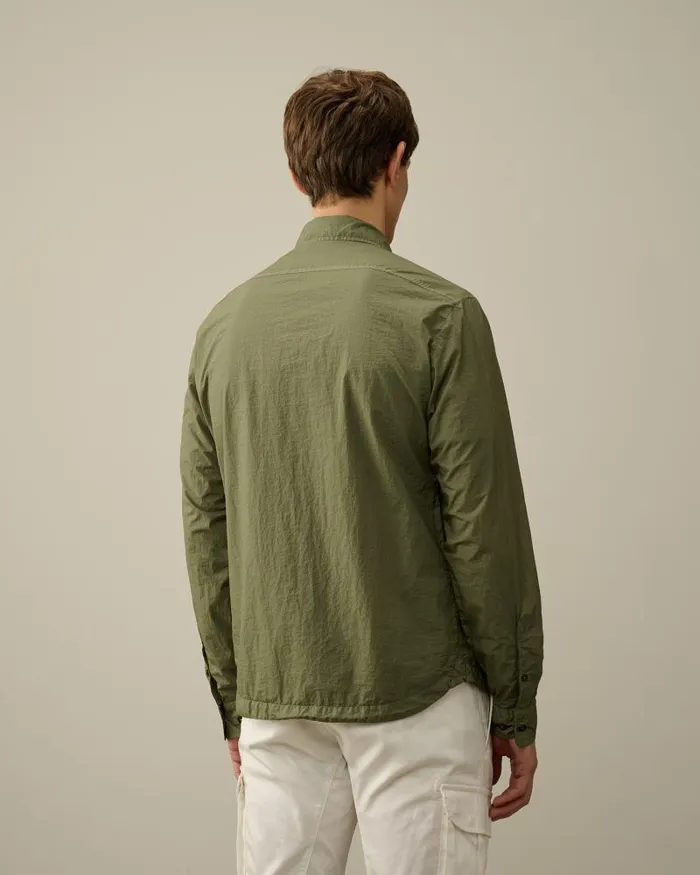 Man Taylon L Zipped Shirt Agave Green CP Company Shirt