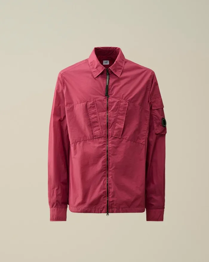 Man Taylon L Zipped Shirt Red Bud CP Company Shirt