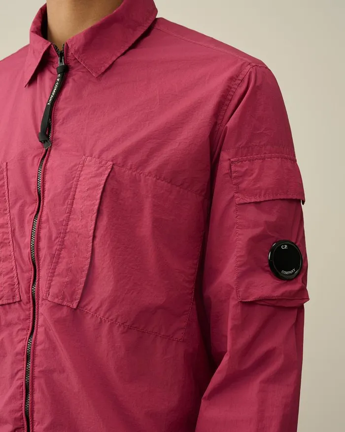 Man Taylon L Zipped Shirt Red Bud CP Company Shirt
