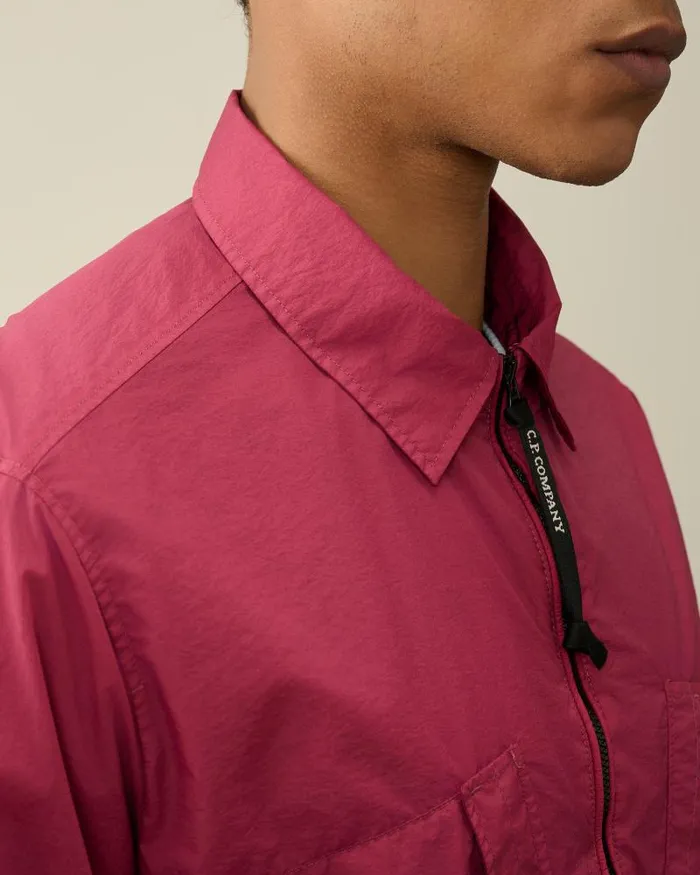 Man Taylon L Zipped Shirt Red Bud CP Company Shirt