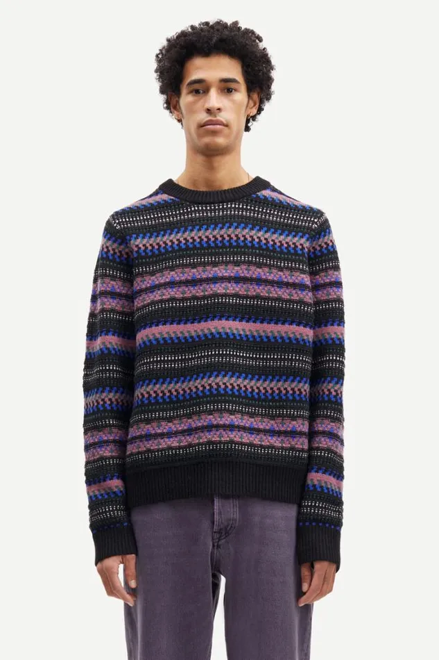 Man Tiago Crew Neck 11250 Tulipwood St Samse Samse Knitwear
