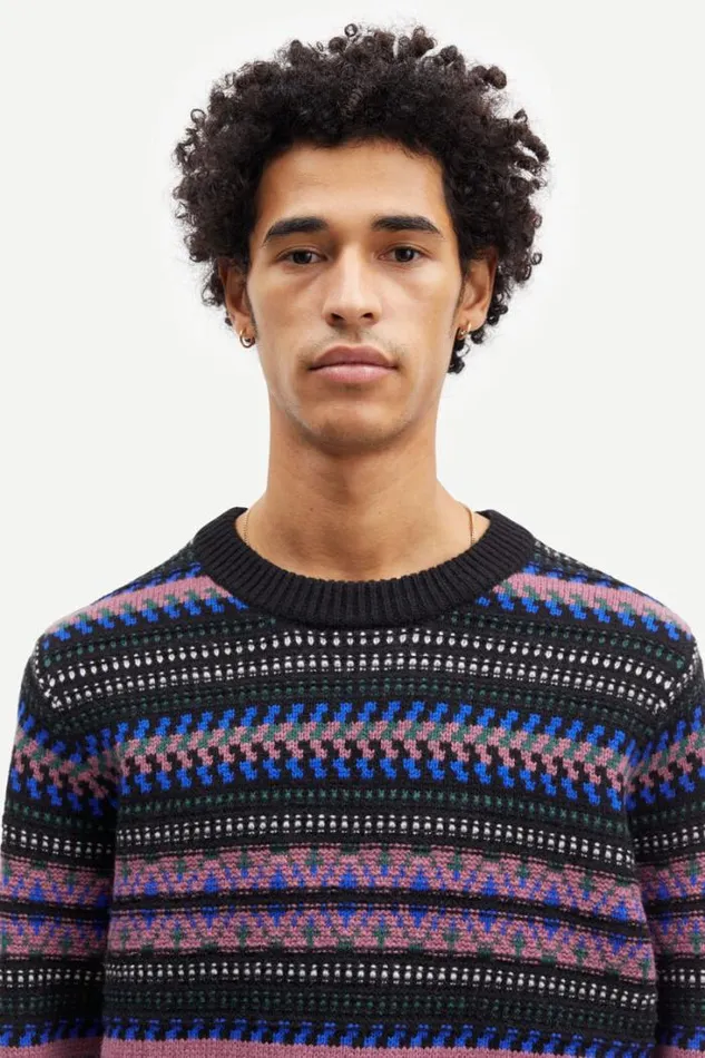 Man Tiago Crew Neck 11250 Tulipwood St Samse Samse Knitwear