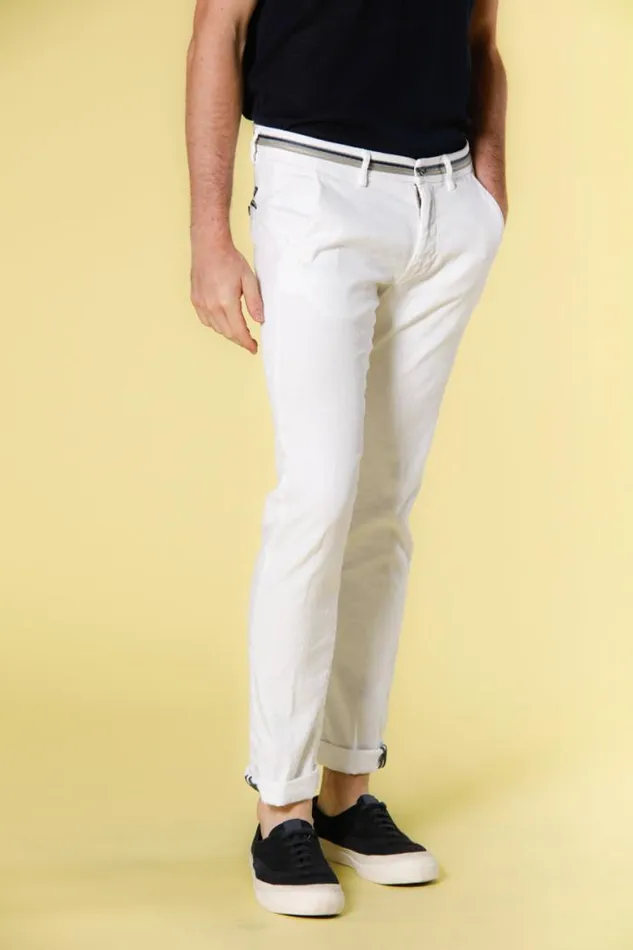 Man Torino Oxford Chino Pants In Linen And Cotton With Ribbons Slim Mason039s Pants Man Torino Oxford Chino Pants In Linen And Cotton With Ribbons Slim Mason039s Pants