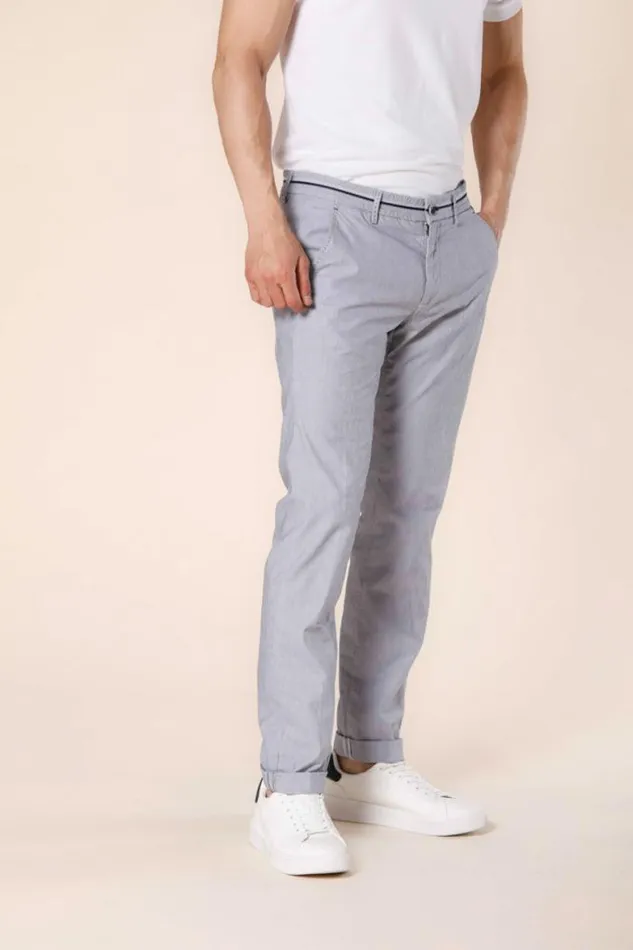 Man Torino Tapes Chino Pants In Cotton And Tencel Fine Stripe With Ribbons Slim Mason039s Pants Man Torino Tapes Chino Pants In Cotton And Tencel Fine Stripe With Ribbons Slim Mason039s Pants