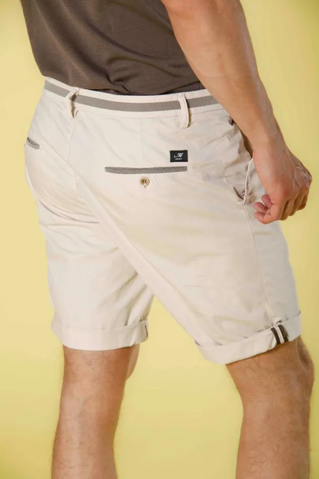 Man Torino University Chino Bermuda In Stretch Gabardine Slim Mason039s Bermuda